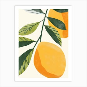 Mango Close Up Illustration 2 Art Print