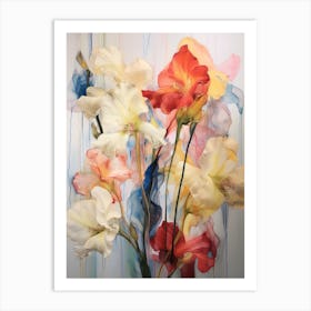 Abstract Flower Painting Gladiolus 2 Art Print