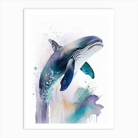 Short Finned Pilot Whale Storybook Watercolour  (3) Art Print