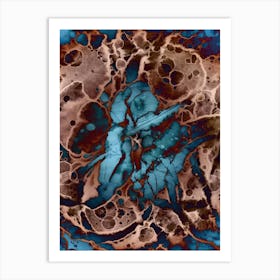 Abstraction Blue Spots Art Print