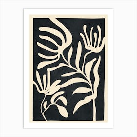 Minimal Abstract Art Plant 2 Art Print