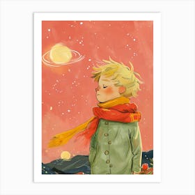 Little Boy In Space Art Print