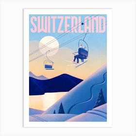 Ski Switzerland Art Print
