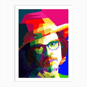 Johny Depp Actor Pop Art Wpap Art Print