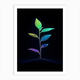 Neon Plant 6 Art Print