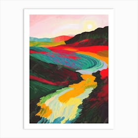 Vatnajökull National Park 1 Iceland Abstract Colourful Art Print