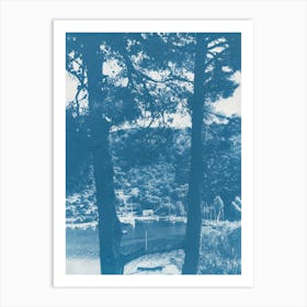 View between the trees holding hands Art Print