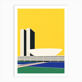 Congresso Nacional Brasilia Art Print