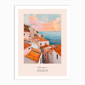 Mornings In Amalfi Rooftops Morning Skyline 1 Art Print