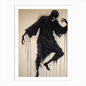 Dance With Death Skeleton Painting (43) Art Print