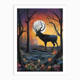 Deer In The Woods Art Print