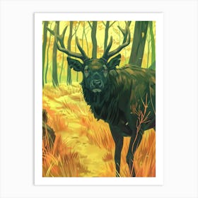 Deer In The Woods 18 Art Print