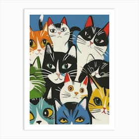 Group Of Cats 7 Art Print