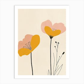 Phuket Flower Market Boho Minimalist Style Art Print