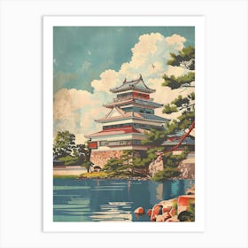 Kanazawa Castle Mid Century Modern 3 Art Print