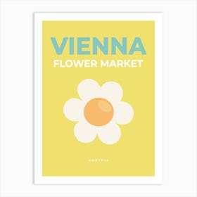 Flower Market Vienna Autria Yellow Art Print