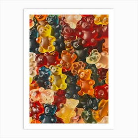 Vintage Gummy Bears Retro Collage 1 Art Print