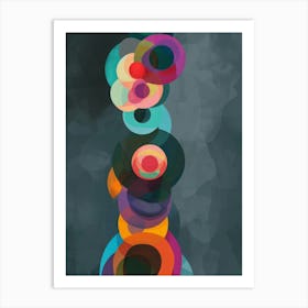 Abstract Circles 34 Art Print