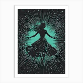 Girl In A Dress Art Print