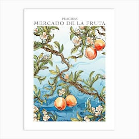 Mercado De La Fruta Peaches Illustration 3 Poster Art Print