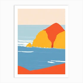 Rodeo Beach California Midcentury Art Print