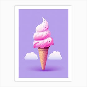 Ice Cream Waffle Cone Art Print