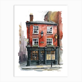 Greenwich London Borough   Street Watercolour 1 Art Print