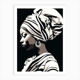 African Woman In A Turban 5 Art Print