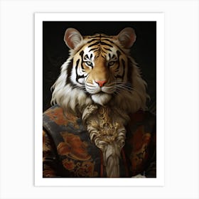 Tiger Art In Baroque Style 4 Art Print