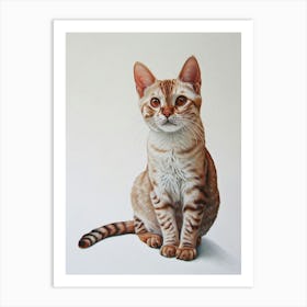 Japanese Bobtail Cat Painting 4 Art Print