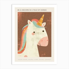 Unicorn Pink Muted Pastels 1 Poster Art Print