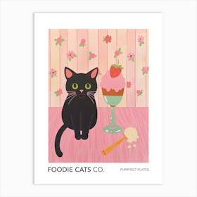 Foodie Cats Co Cat And Ice Cream 2 Art Print