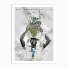 Antonio Rudiger Drawing Sketch Art Print