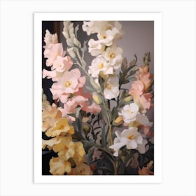 Snapdragon 3 Flower Painting Art Print