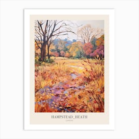 Autumn City Park Painting Hampstead Heath Park London 1 Poster Art Print