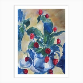 Raspberry 1 Classic Fruit Art Print