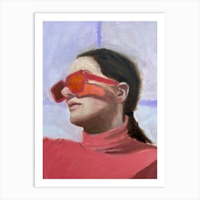 Red Sunglasses Art Print