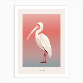 Minimalist Pelican 1 Bird Poster Art Print