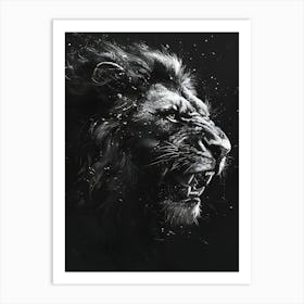 Lion Roaring 3 Art Print