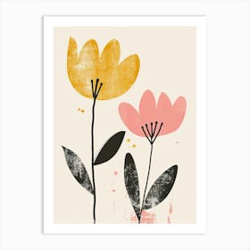 Two Flowers 5 Art Print