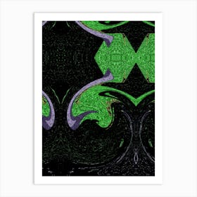 Abstract Green Swirls Art Print