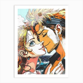 Anime Kissing Art Print