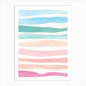 Rainbow Waves Art Print