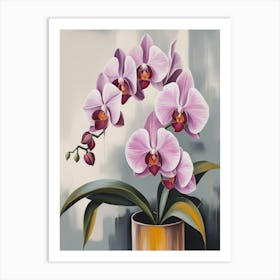 Orchids In A Vase Art Print