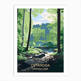 Cuyahoga National Park Travel Poster Matisse Style 2 Art Print