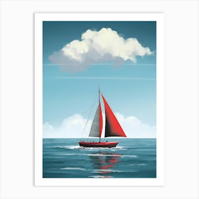 Sailboat On The Sea 2 Art Print