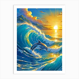 Dolphin In The Ocean Art Print