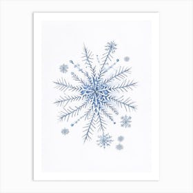Unique, Snowflakes, Pencil Illustration 2 Art Print