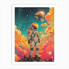 Astronaut In Space 2 Art Print