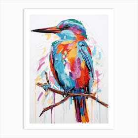 Colourful Bird Painting Kingfisher 3 Art Print